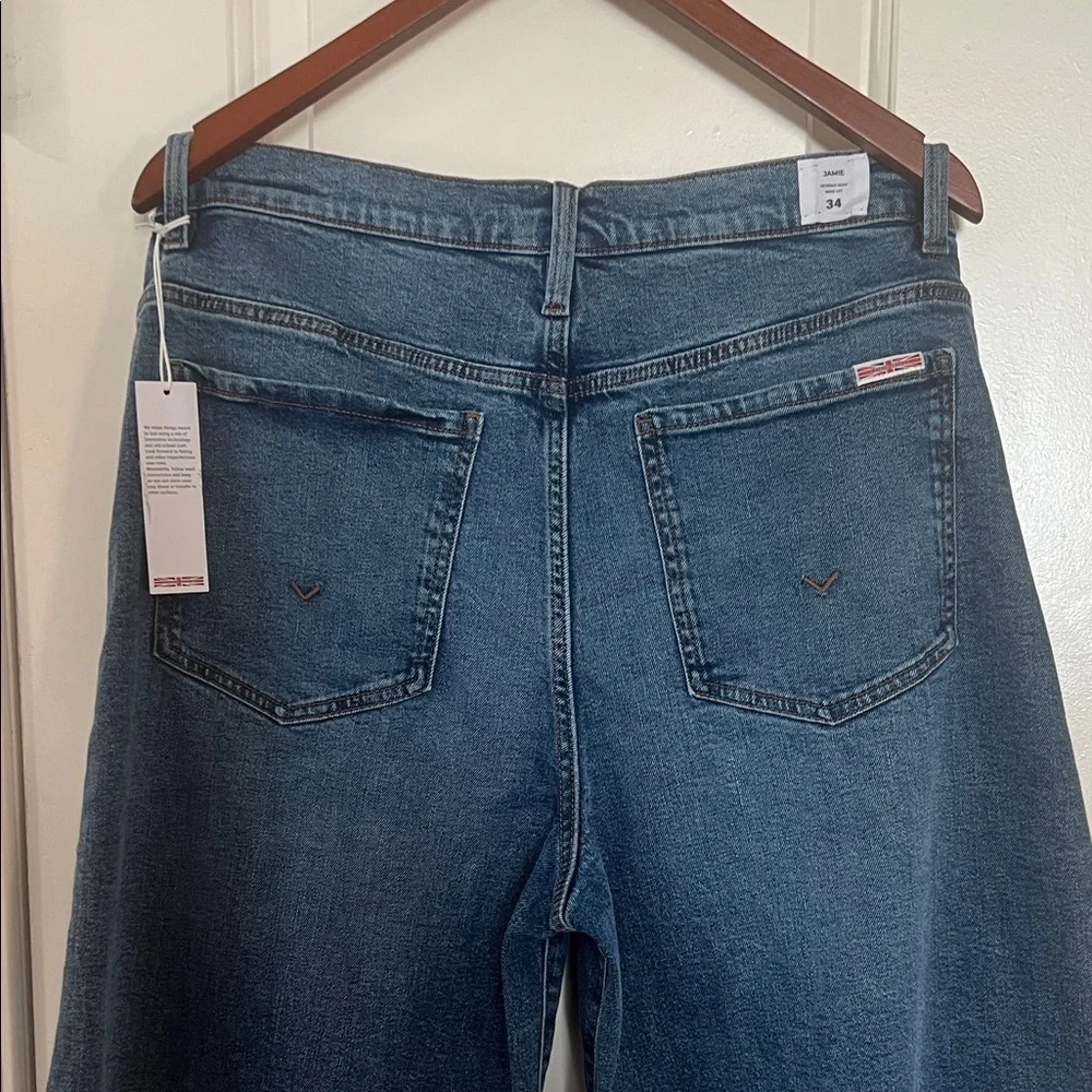 Hudson Jeans Jaime Blue Flare Wide-Leg Denim